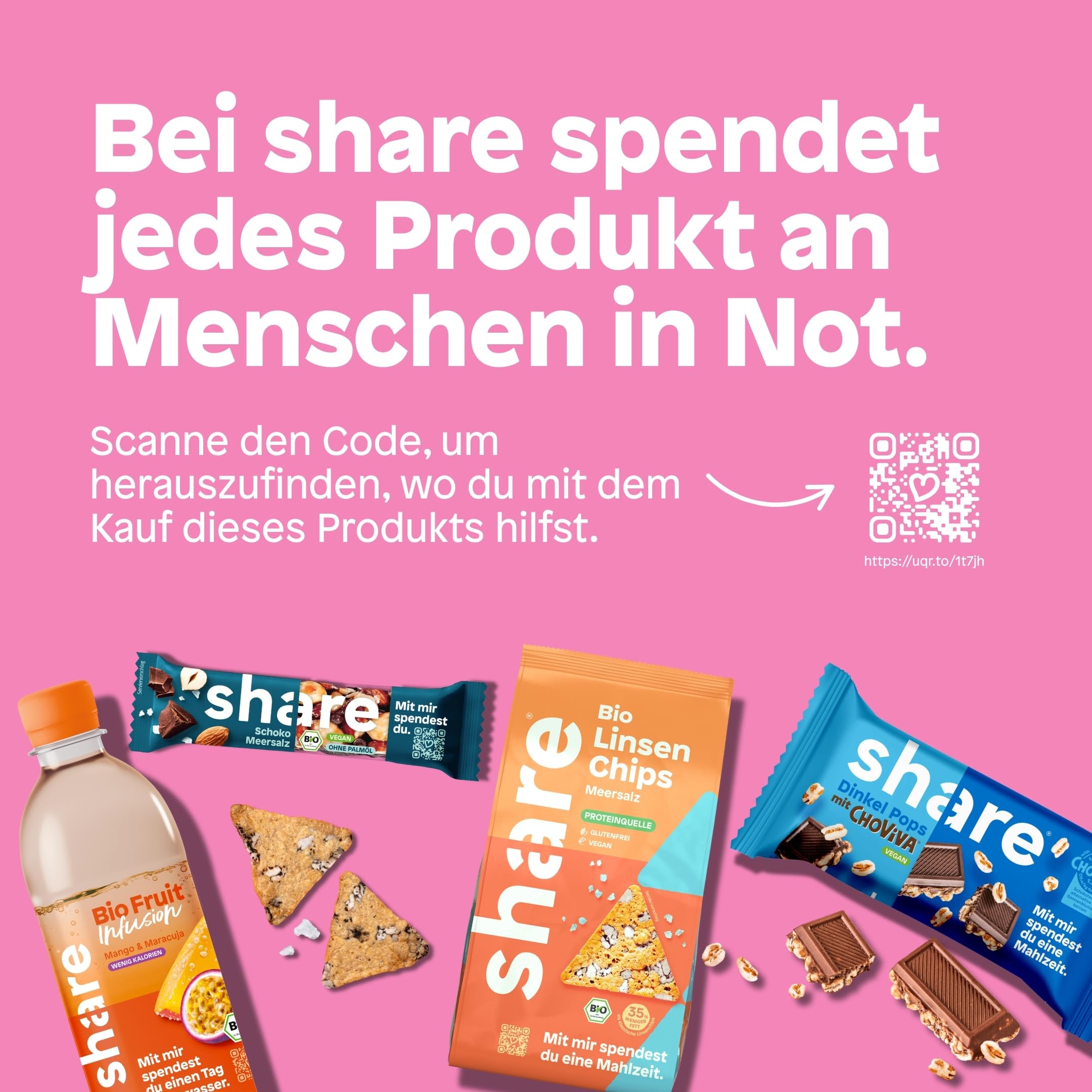 share Bio Protein Bites Salted Peanut (15x40g) | Veganer Proteinriegel 23% Eiweiß, Ballaststoffreich, Ohne Palmöl, Jeder Kauf spendet, Proteinquelle, Cremige Nussmus-Füllung
