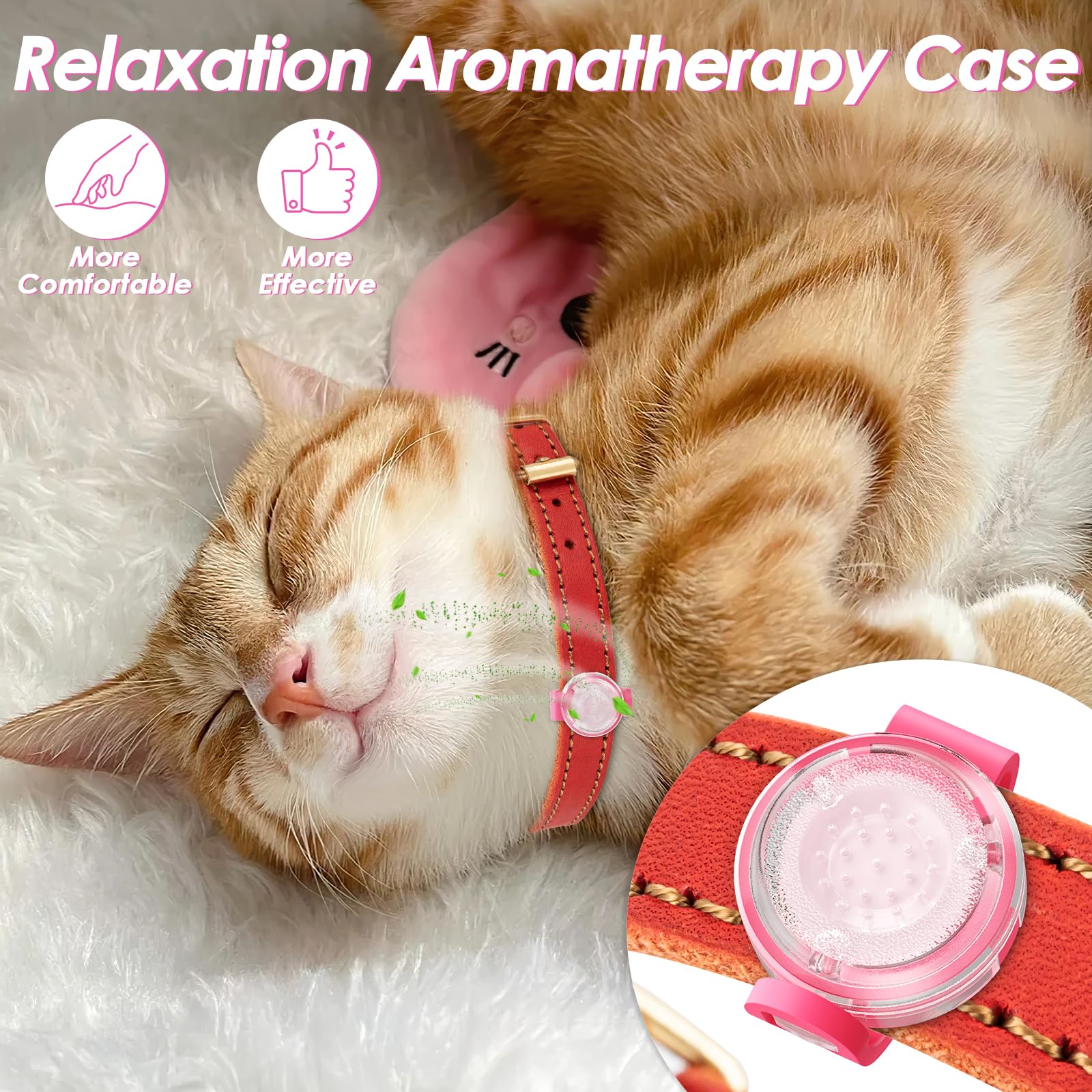 Cat Pheromone Calming Diffuser 2-Pack, Naturally Reduces Anxiety and Stress, Fits Pet Collars, Relieves Aggression and Tension(Pheromones and Refills not Included) (White+White) - image 2