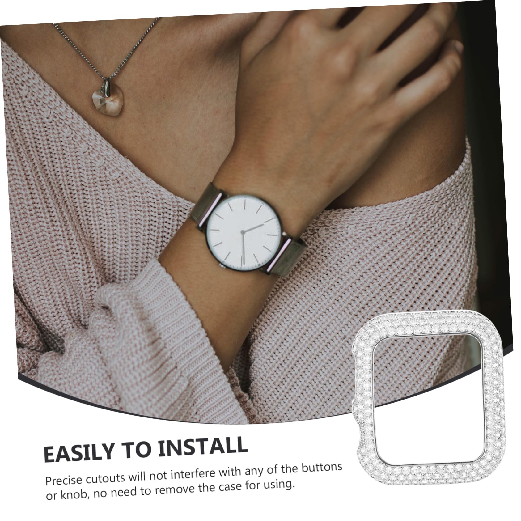 Coque de Montre Connectée Argenté en Métal pour Montre 7 6 5