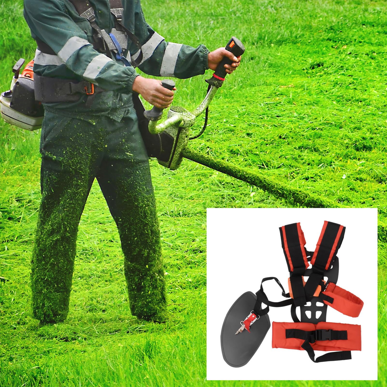 Toddmomy Ajustable para Cortacésped Cinturón De Recortadora Desbrozadora Podadora Diseño w Ergonómico
