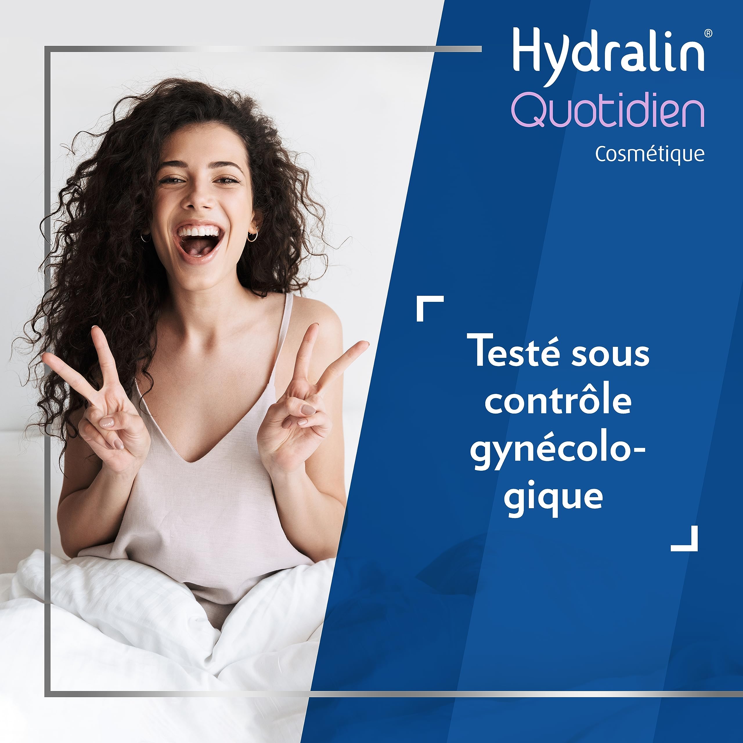 Hydralin Quotidien Gel lavant intime quotidien - Cosmétique - Adoucit et préserve l'équilibre intime - Extrait de lotus - Testé sous contrôle gynécologique - pH physiologique- 3x200ml