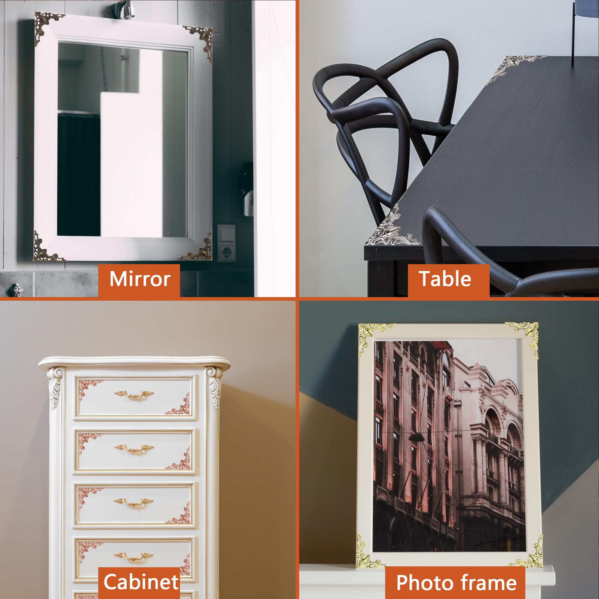 96 Angoli Protettori Per Libri In Metallo - Stile Retr&ograve; Per Album, Scatole E Libri - Decorazione E Protezione