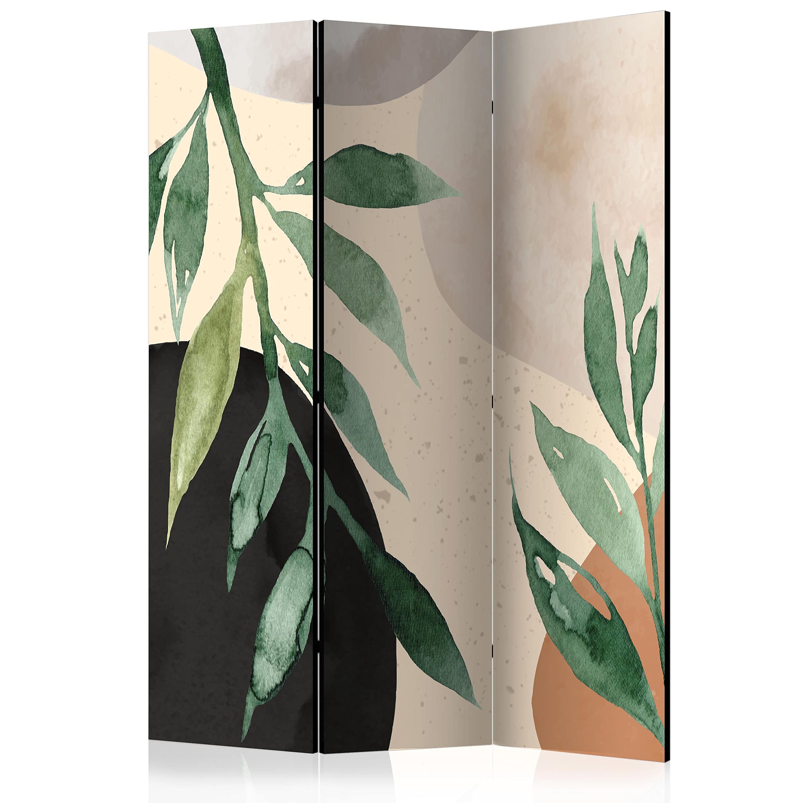 murando Acoustic Room Divider Leaf Photo Screen 135x172 cm / 53" x 67" Double-sided Print on Non-woven Canvas Acoustic Foam Partition Wall Spanish Wall Aperture Home Office Nature Meadow b-A-0885-z-b