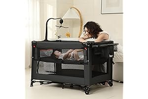 5-In-1 Black Pack N Play: Ultimate Convenience for Newborn to Toddlers