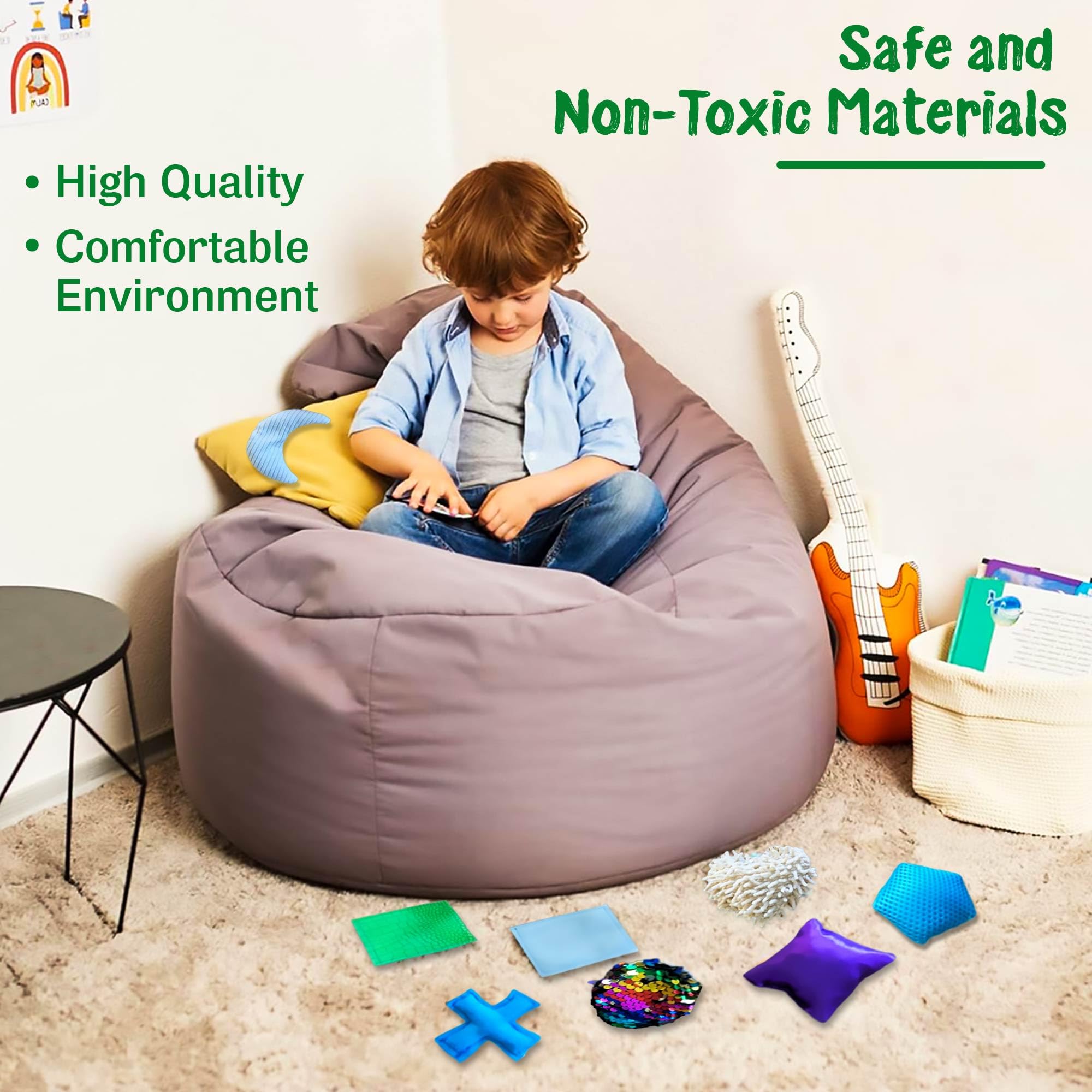 SENSORY4U Sensory Tiles Bag - 20 Textured Kids Sensory Toys for Tactile Exploration, Fine Motor Skills - Montessori Learning Kit for Autism, ADHD, and Special Needs - Soft Touch Bean Bag Tiles - Image 5
