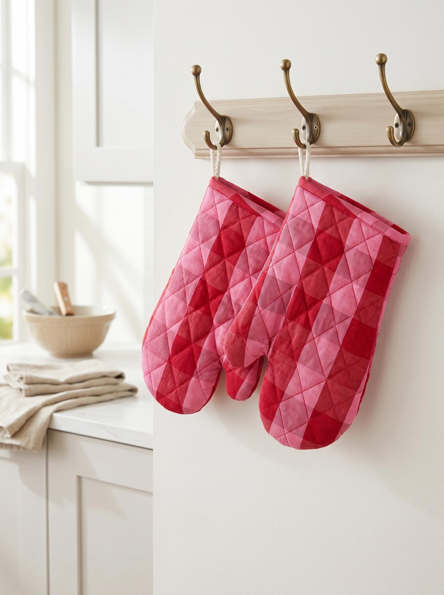 Cannanore Handlooms Pure Cotton Quilted Oven Glove 18 x 30 Cm