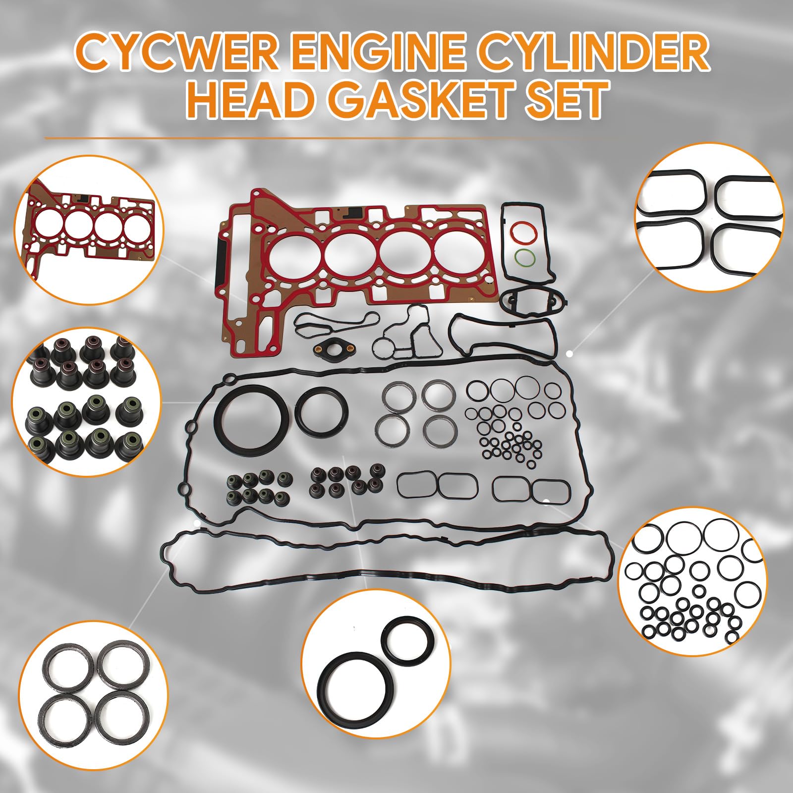 Amazon.com: CYCWER N20B20 11128676519 Engine Cylinder Head Gasket 