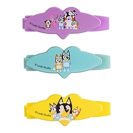 Luv Her Bluey Girls 20 Piece Accessory Set with 3 Barrettes, 4 Snap Hair Clips, 5 Elastics and 8 Terry Ponies- Ages 3+