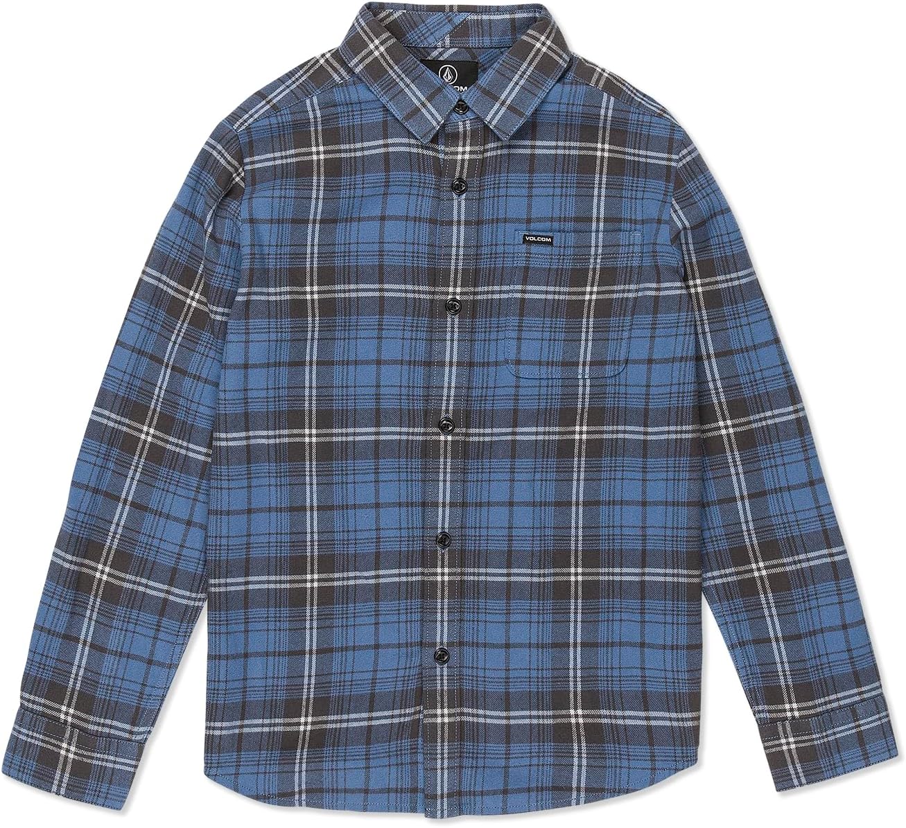 Volcom Boys Caden Plaid Long Sleeve Flannel Shirt