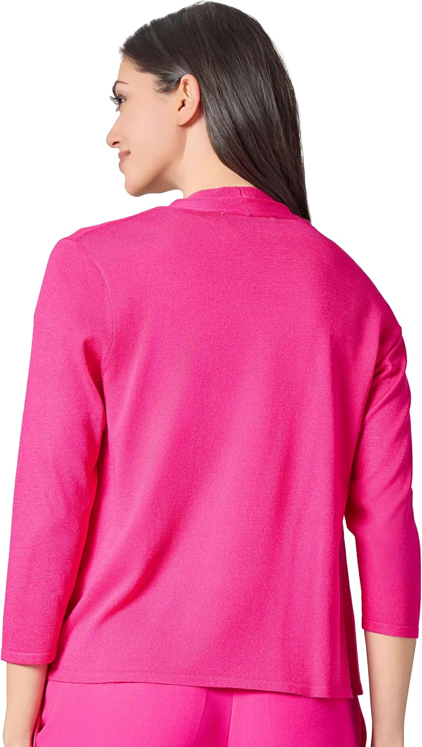 Kasper Women's Self Edge a Line Cardigan 3q Sleeves