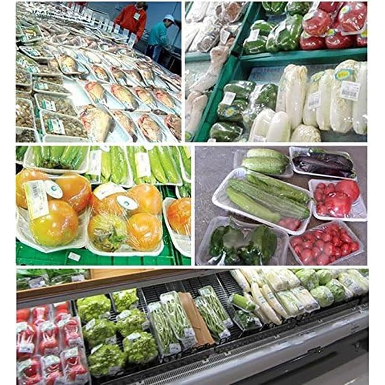 Folienverpackungsmaschine aus Edelstahl, 270 W Heißsiegelgerät mit Bedienfeld, Versiegelung und Schnittbreite 450 mm, für Lebensmittel- und Industrieverpackungen