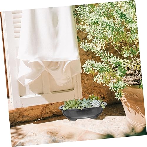 Miniatura 2 de Outanaya Maceta de bonsái, macetas decorativas grandes para bonsái, macetas decorativas para plantas de interior, macetas redondas para jardín,