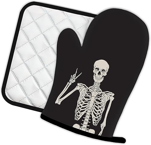 Miniatura 9 de Divertidos guantes de horno de tiburón y soportes para ollas de cocina, juego de 2 piezas, almohadilla resistente al calor para hornear, barbacoa,