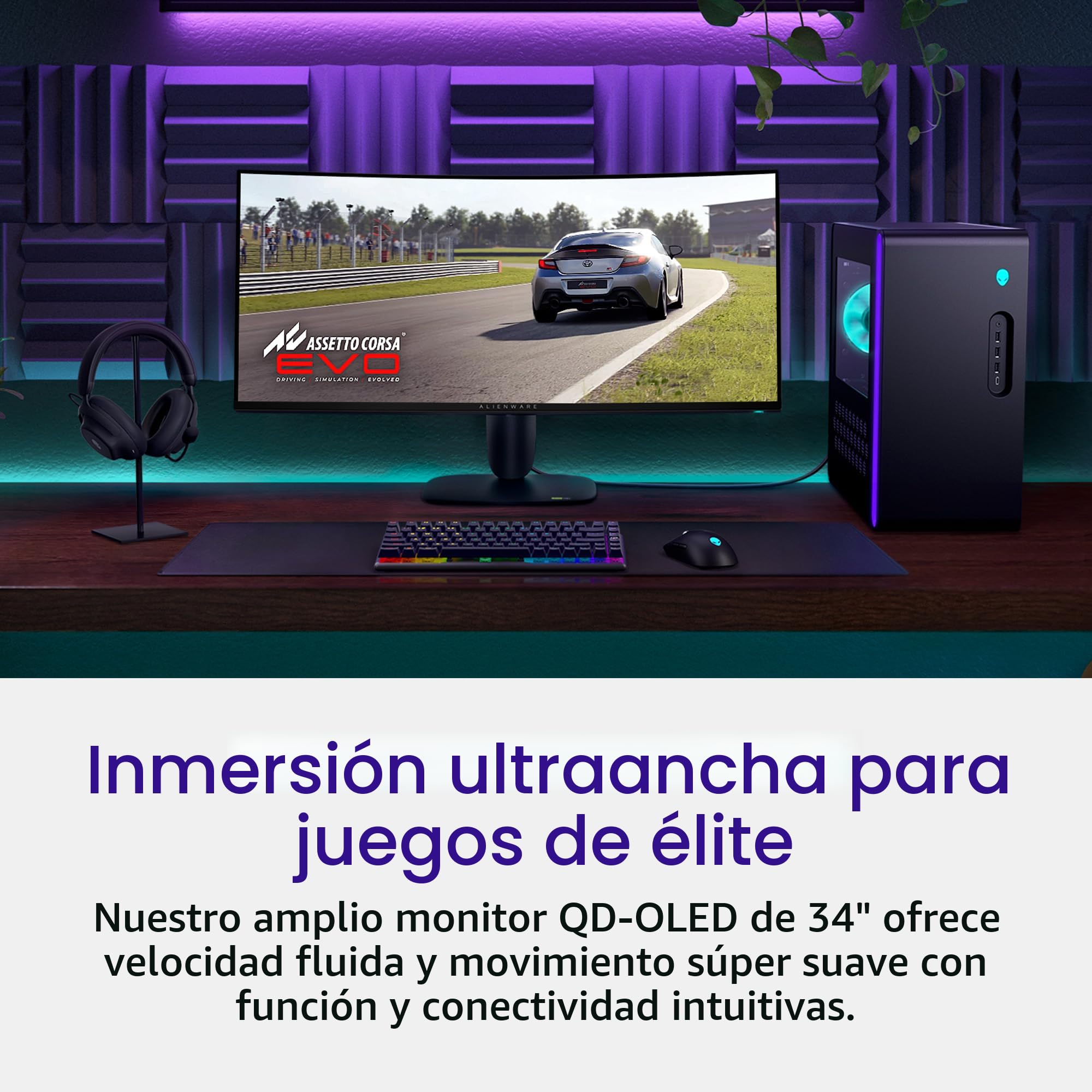 Amazon.com: Alienware 34 240Hz QD-OLED monitor curvo para