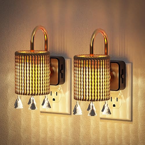 Miniatura 11 de JandCase Luces nocturnas que se enchufan a la pared, luz nocturna LED regulable, luz nocturna con sensor de luz de encendido y apagado automático,