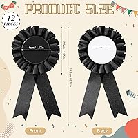 Vista 2 de Cinta de premio en blanco de 12 piezas, premio de premio de 1er lugar, medalla de roseta, cinta de participación de reconocimiento de victoria