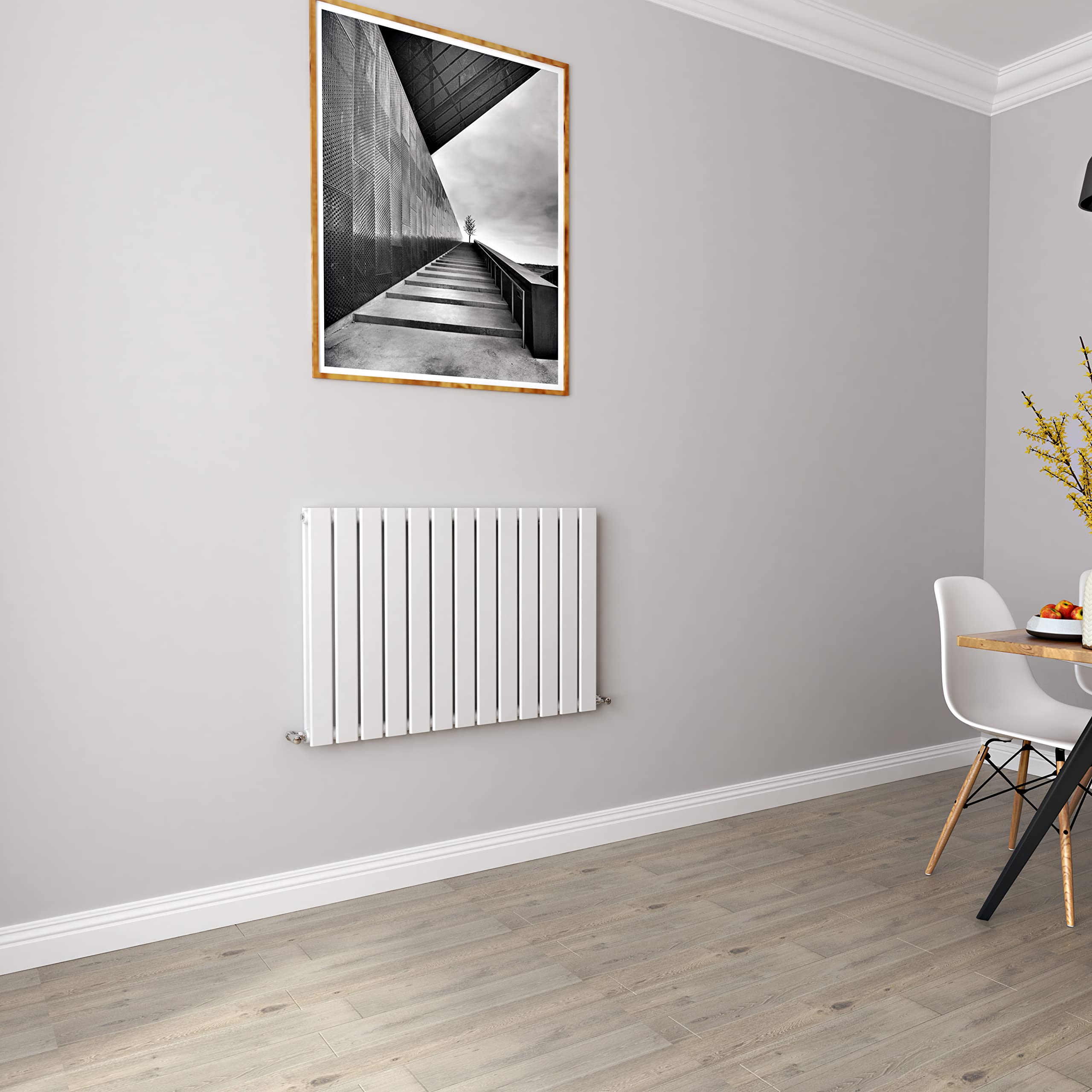 Biubiubath White Radiators Horizontal Small Rad Double Flat Panel Central Heating Radiators 600 * 884Mm