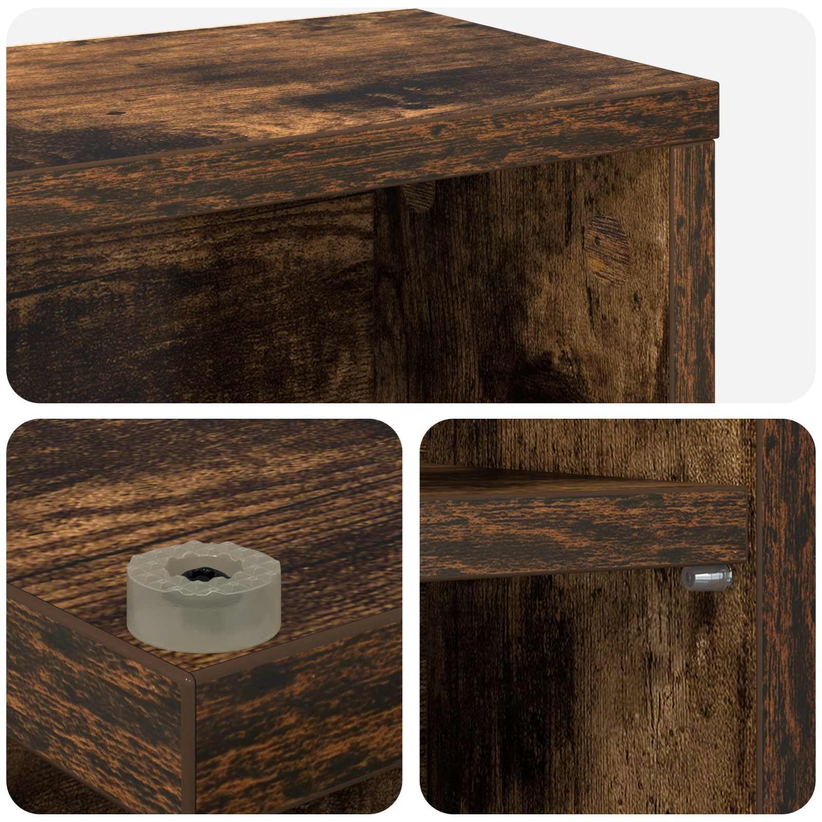vidaXL Kabinet na płyty CD Dąb wędzony 33 x 23,5 x 175 cm