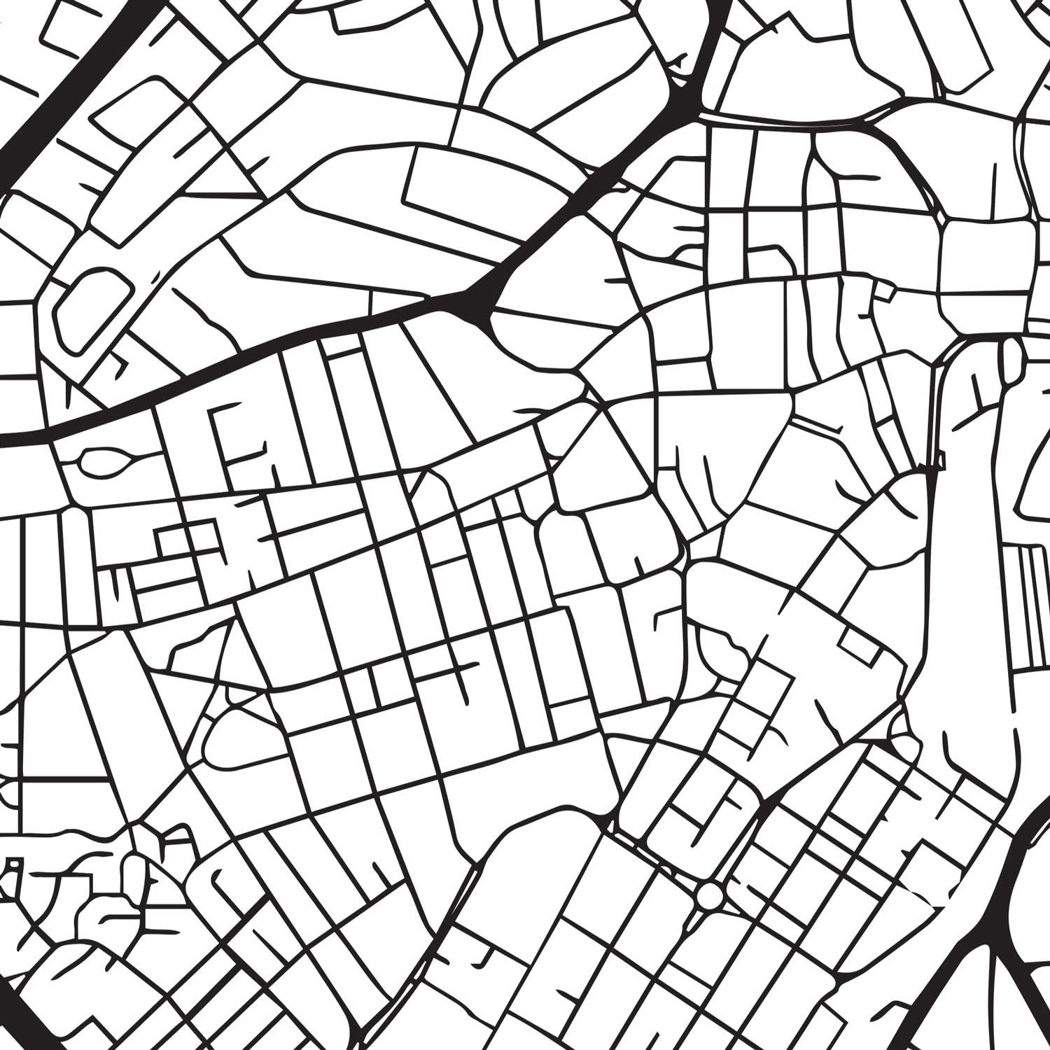 Sheet Sheffield city map Nordic style black and white. A3 size poster Printed paper No 250 gr. Paintings - Image 3