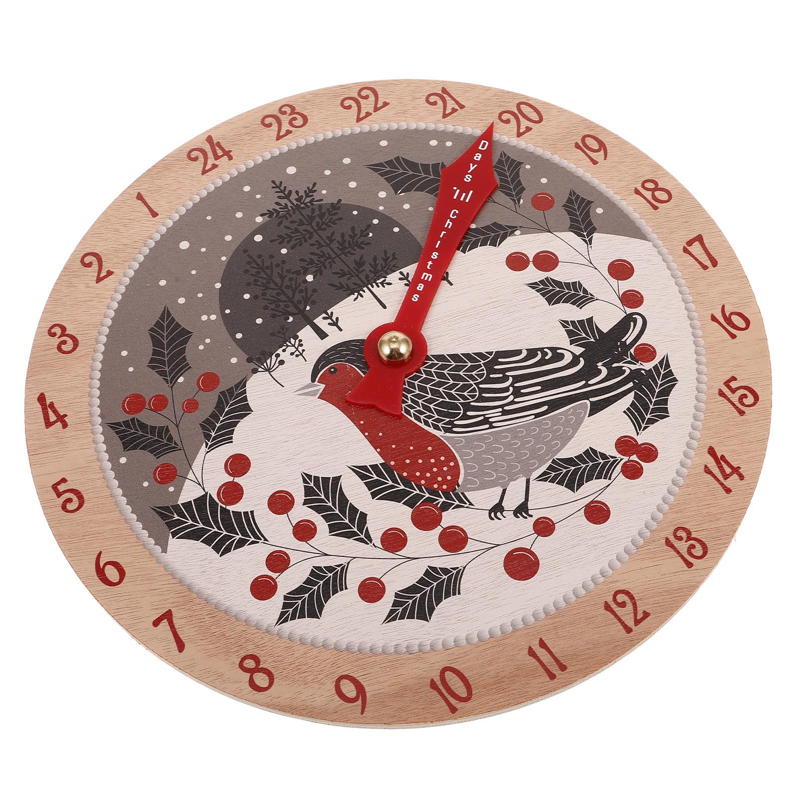 Toyvian 3 Pièces Calendrier de L'avent en Bois, Compte à Rebours | Décoration Festive pour Maison et Bureau, Design Soigné, Ambiance de Saison, Usage Solide
