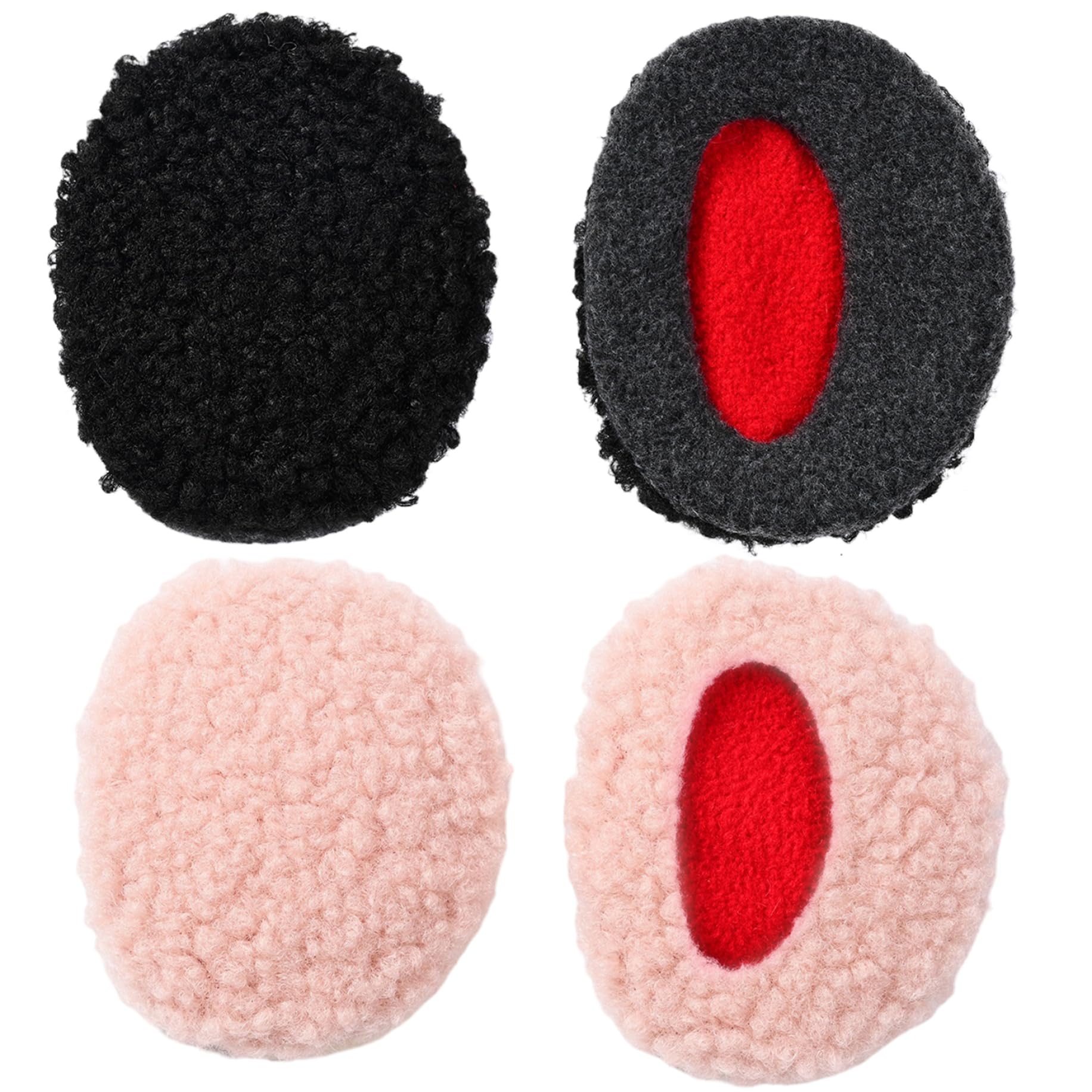 Hperu 2 Set Ear Muffs for Winter, Soft Fleece Earmuffs, Bandless Ear Warmers Unisex for Cold Weather Outdoor Cycling Muffs for Winter Warmers for Women