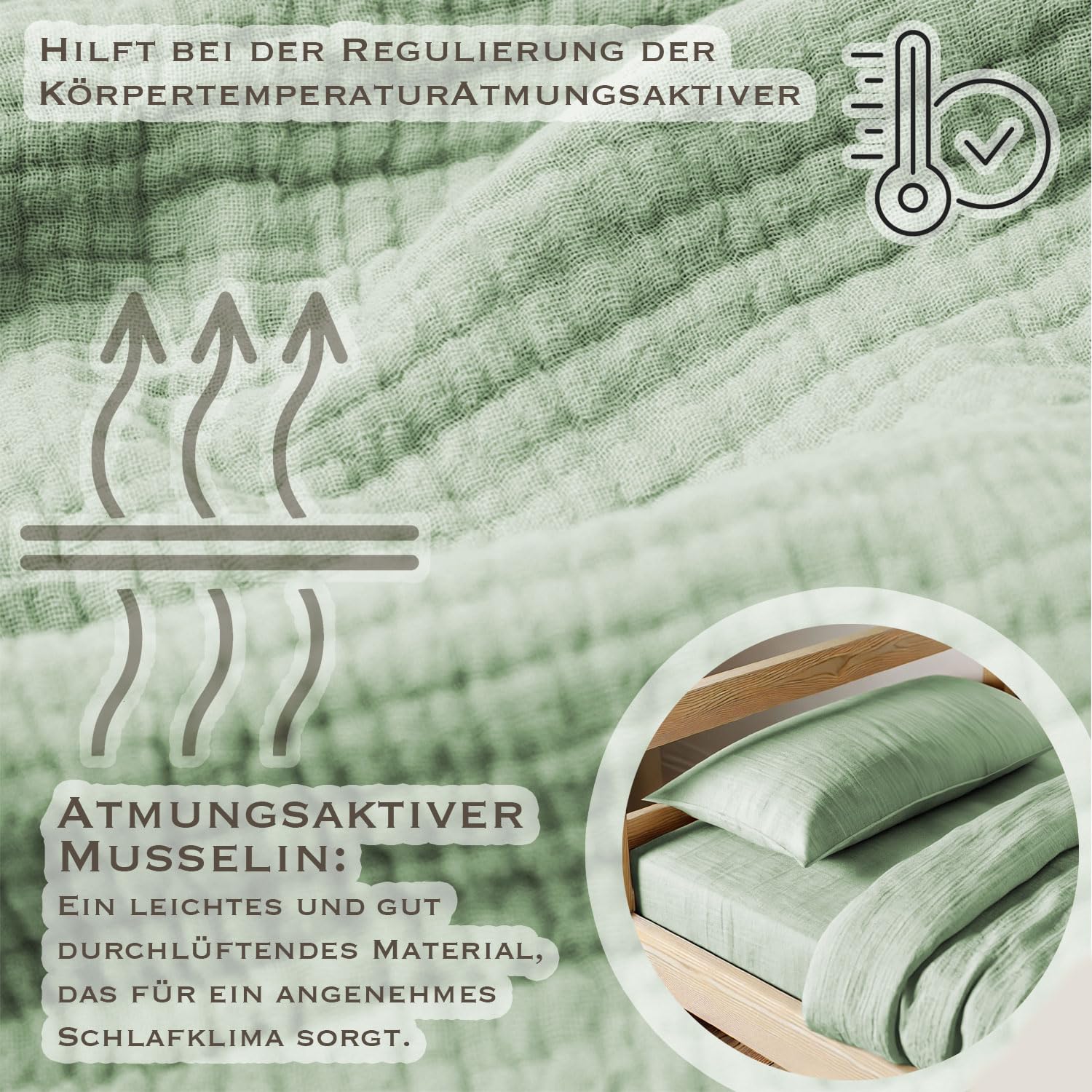 PaLulli® Komplet pościeli z muślinu 135 x 200 cm, poszewka na poduszkę 80 x 80 cm, pościel dziecięca ze 100% bawełny ekologicznej, certyfikat Oeko-Tex, pościel dziecięca 135 x 200 cm + 80 x 80 cm