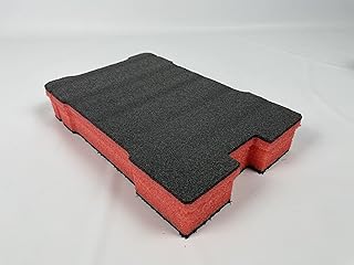Kaizen Foam Insert for Milwaukee PACKOUT Compact Organizer 48-22-8435 (Black/Red Sandwich Foam) (57KFI-MILW-8435)