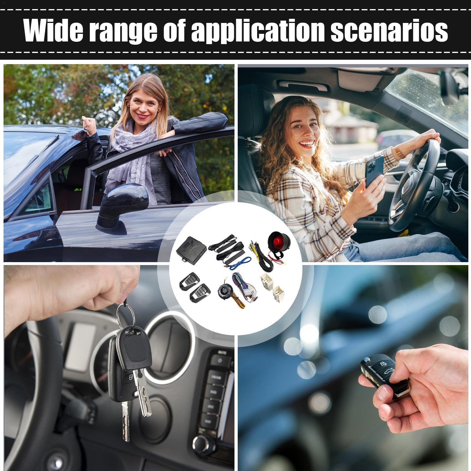 Teksome de Alarma para Coche antirrobo, Kit de de Alarma para Coche