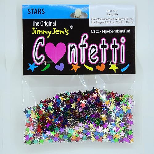 Miniatura 2 de Confetti Star 14" Multicolores - 4 bolsas de media onza (2 oz) #8563 Q02