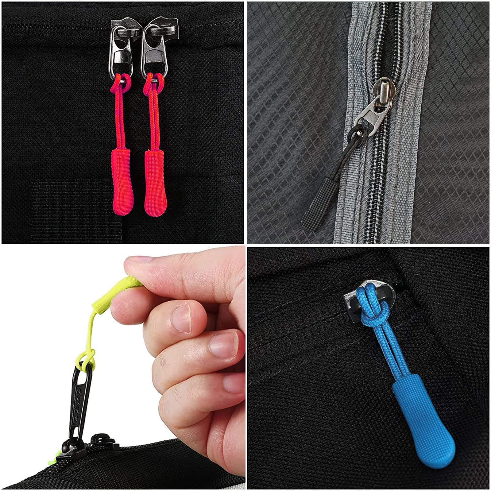 CooBigo Lot De 12 Tirettes De Rechange Pour Fermeture éclair De Sac De Golf Pour Sac à Dos, Vestes, Pantalons, Bottes, Manteaux, Bagages – Rouge (extension Universelle