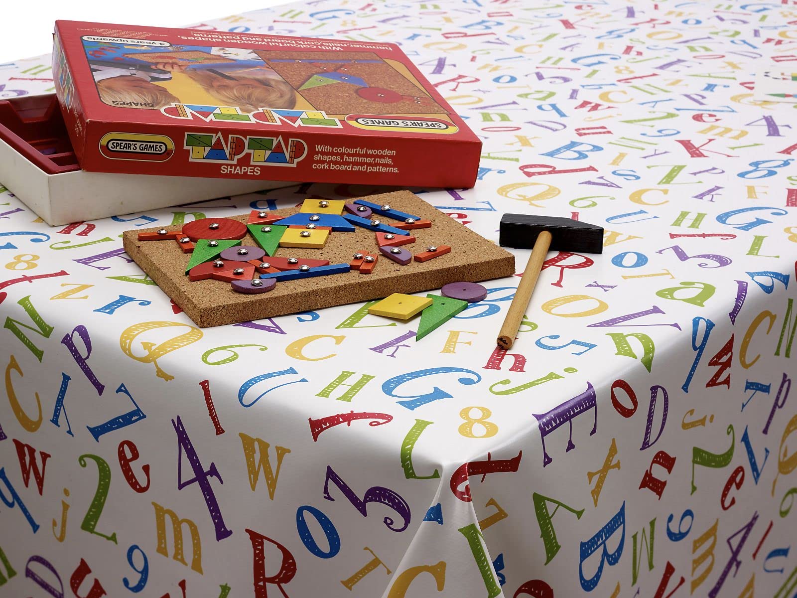 Jolee Fabrics Hygienic Kids Tablecloth - Wipe Clean PVC Vinyl Plastic Table Cover - Round, Square And Rectangle - Small To Large (ABC Kids Alphabet and Numbers PVC Vinyl, 140cm x 200cm Rectangle)