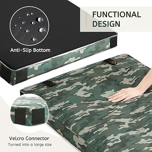 Miniatura 6 de HomeMate CertiPUR-US - Colchón de espuma viscoelástica para campamento, colchón enrollable portátil para adultos, colchoneta para dormir, colchoneta