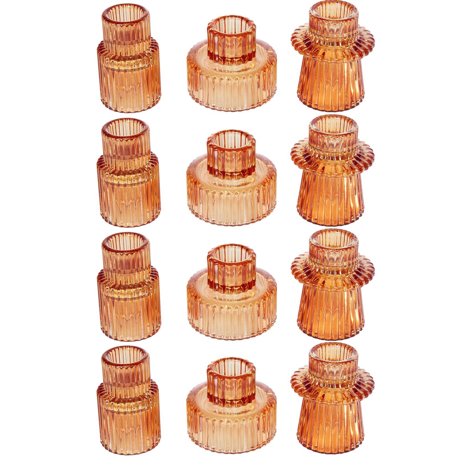 Tealight Candle Holder, Taper Glass Candlestick Holders, Votive Candle Stick Candle Holder for Table Centerpiece Wedding Dinner