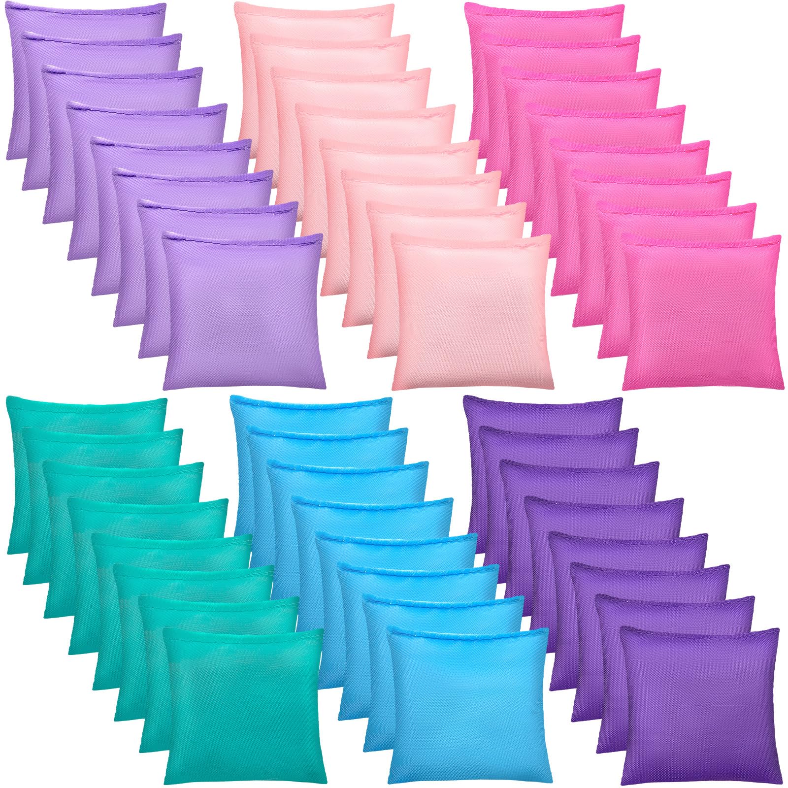 Jenaai Bean Bags for Cornhole Tossing, 2.6" Nylon, 48 Pcs, Fresh Color