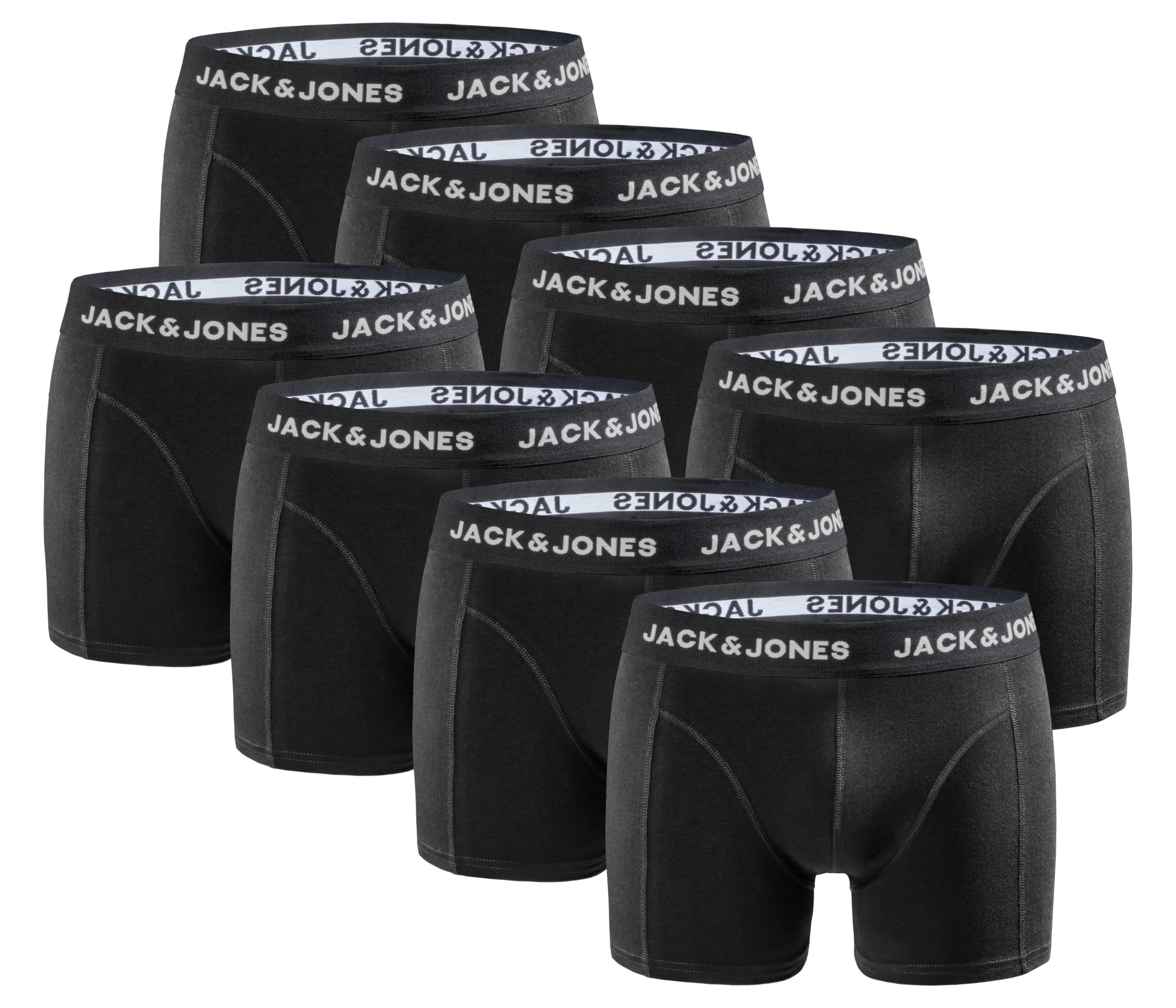 JACK & JONES Men's Jacket Trunks 8 Pack 12259926, Black/Mix 1, XXL