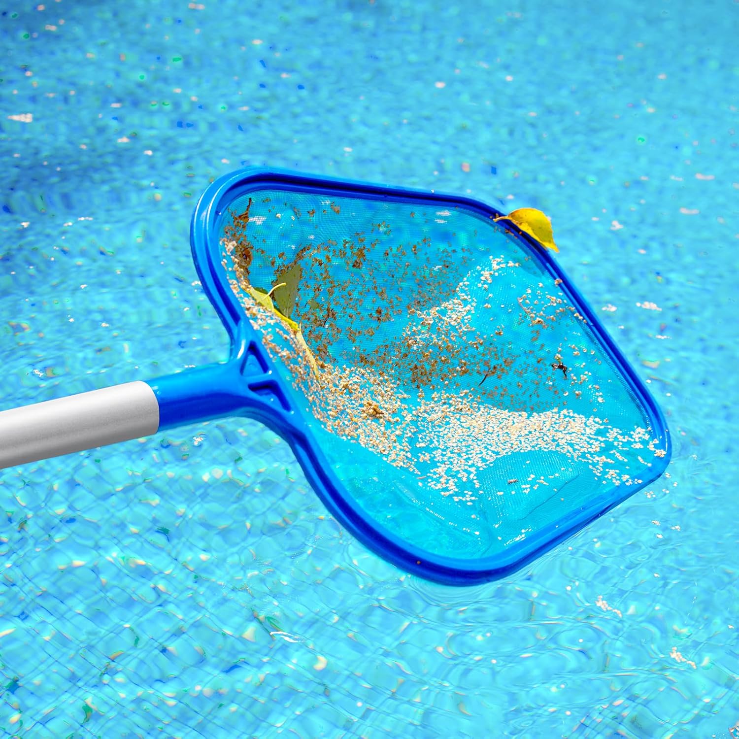 Pool Skimmer - Pool Skimmer Net with 5 Section Adjustable Telescopic Aluminum Pole, 25''- 64'', Pool Net Skimmer Rake with Ultra Fine Mesh , Pool Leaf Skimmer for Swimming Pools, Spas, Hot Tubs - Image 8