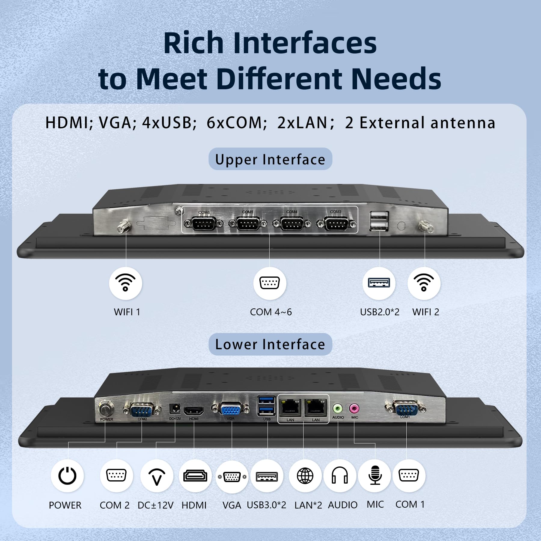 Panel PC Industrial All-in-One de 27 Pulgadas con Pantalla Táctil,Monitor Capacitivo IP65,1920×1080 FHD,Windows 11 Pro,Wi-Fi/BT,para Kioskos y Automatización(10th Gen I7-1065G7,8G+512G)