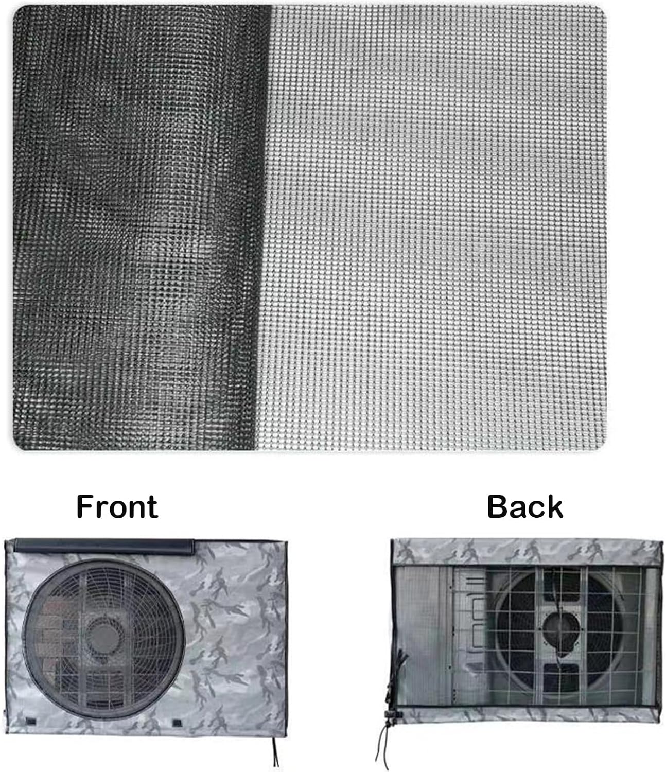 600D Ox Cloth Windproof Mini Split Air Conditioner Cover - Durable Outdoor Heat Pump Unit Winter Protection - Heavy Duty AC Cover for All Weather Guard