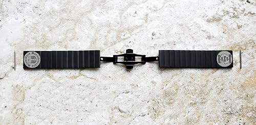 Miniatura 5 de Germany Symbols Engraved Band Compatible with Samsung Watch 3 45mm Galaxy Watch 46mm Gear S3 Frontier Classic LTE Black Stainless Steel Strap B-DES