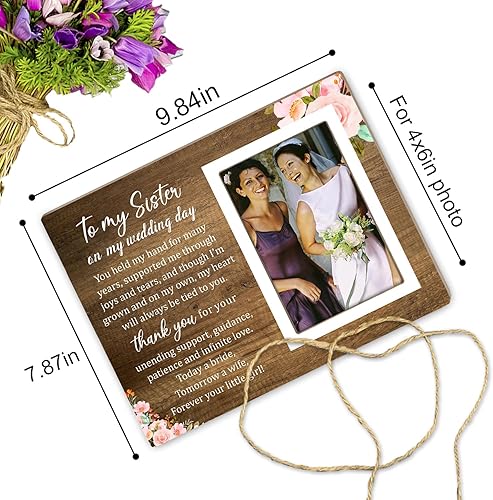 Miniatura 2 de Itsoly Regalos para hermana, marco de fotos para hermana, regalos de cumpleaños de hermana o hermano, marcos de fotos personalizados para hermana,