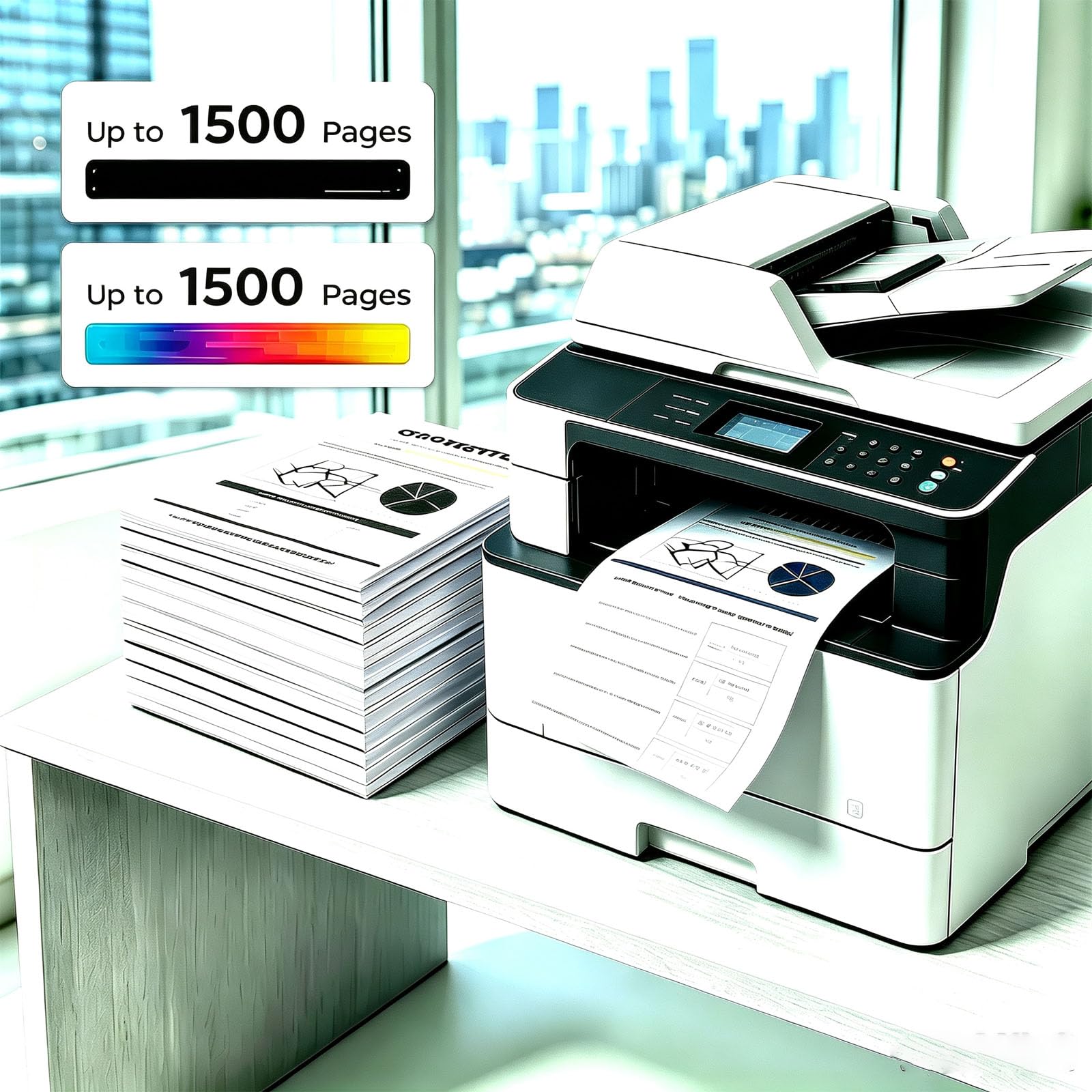 Cartuccia di toner per stampanti XeroxC230/C235, capacità standard, nero ricco, resistente, facile da installare, economico, versione standard, 1500 pagine