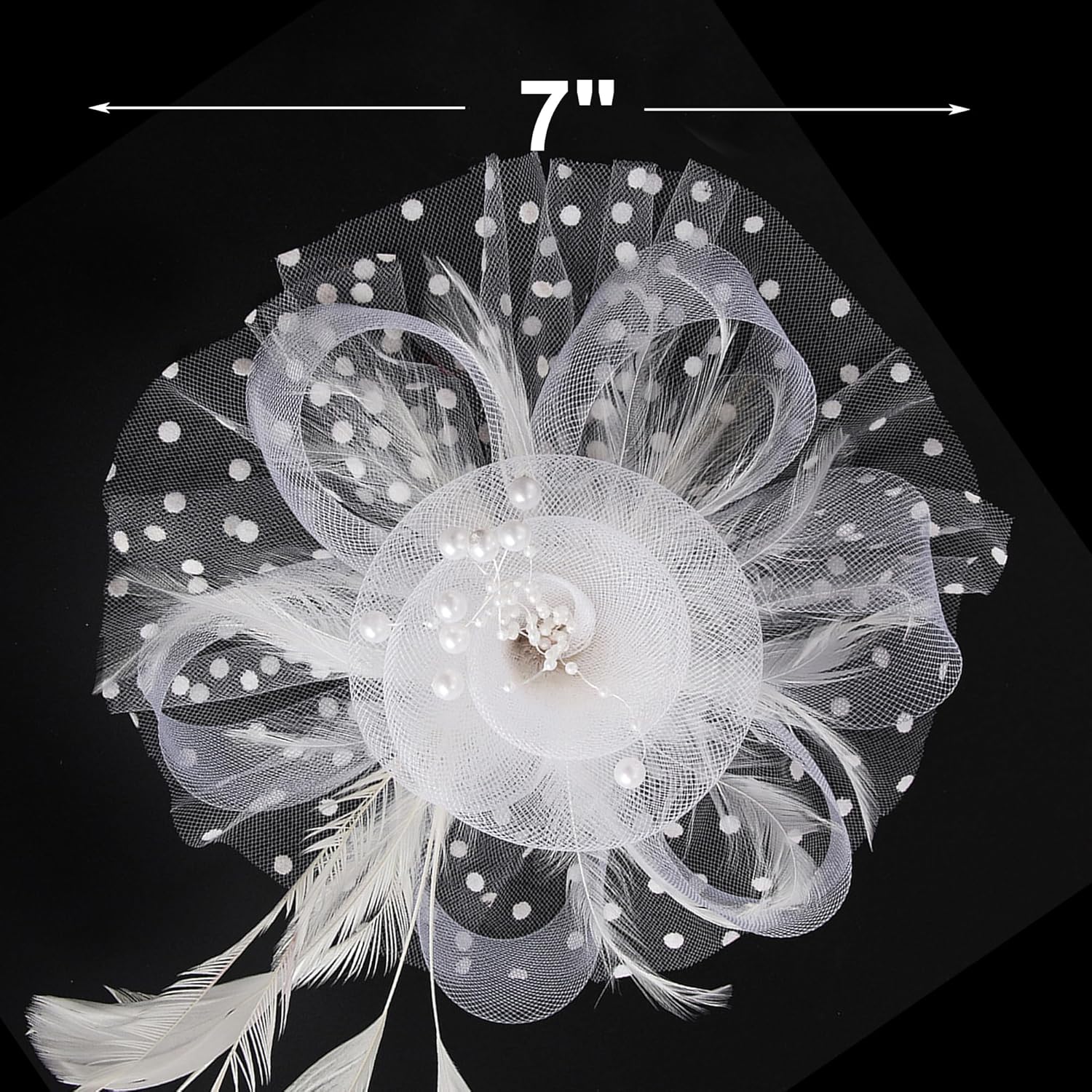 Fascinators Hat Women Tea Party Headband Flower Cocktail Mesh Feathers Hair Clip Kentucky Derby Hat Wedding - Image 5