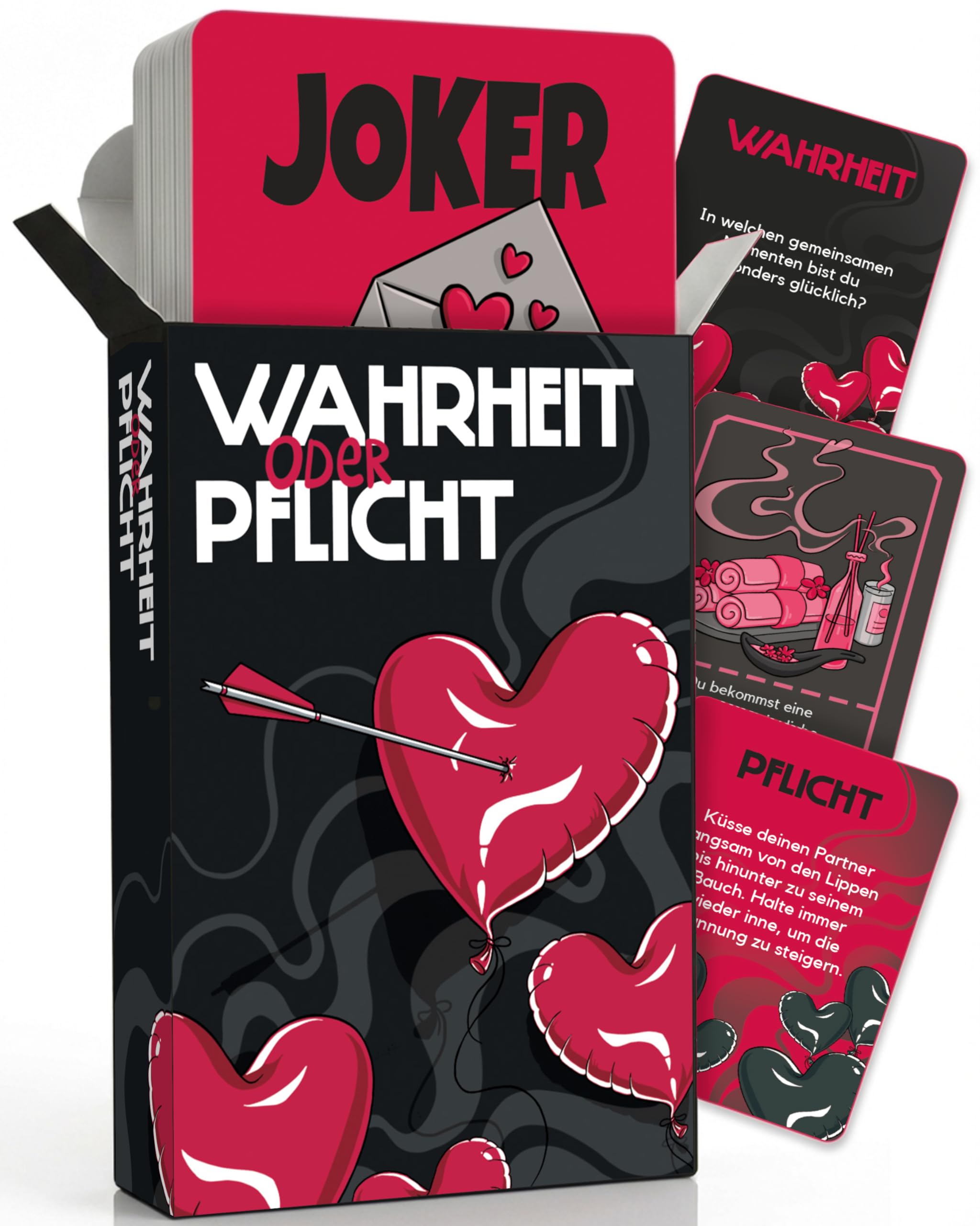 Wahrheit oder Pflicht - Sex Kartenspiel für Paare ab 18, Erotische Spiele für Pärchen, Sexspiel, Paarspiele, Paar Geschenke für beide, Sex Spielzeug für die Paare, Deeptalk, Valentinstag Erotik Spiel