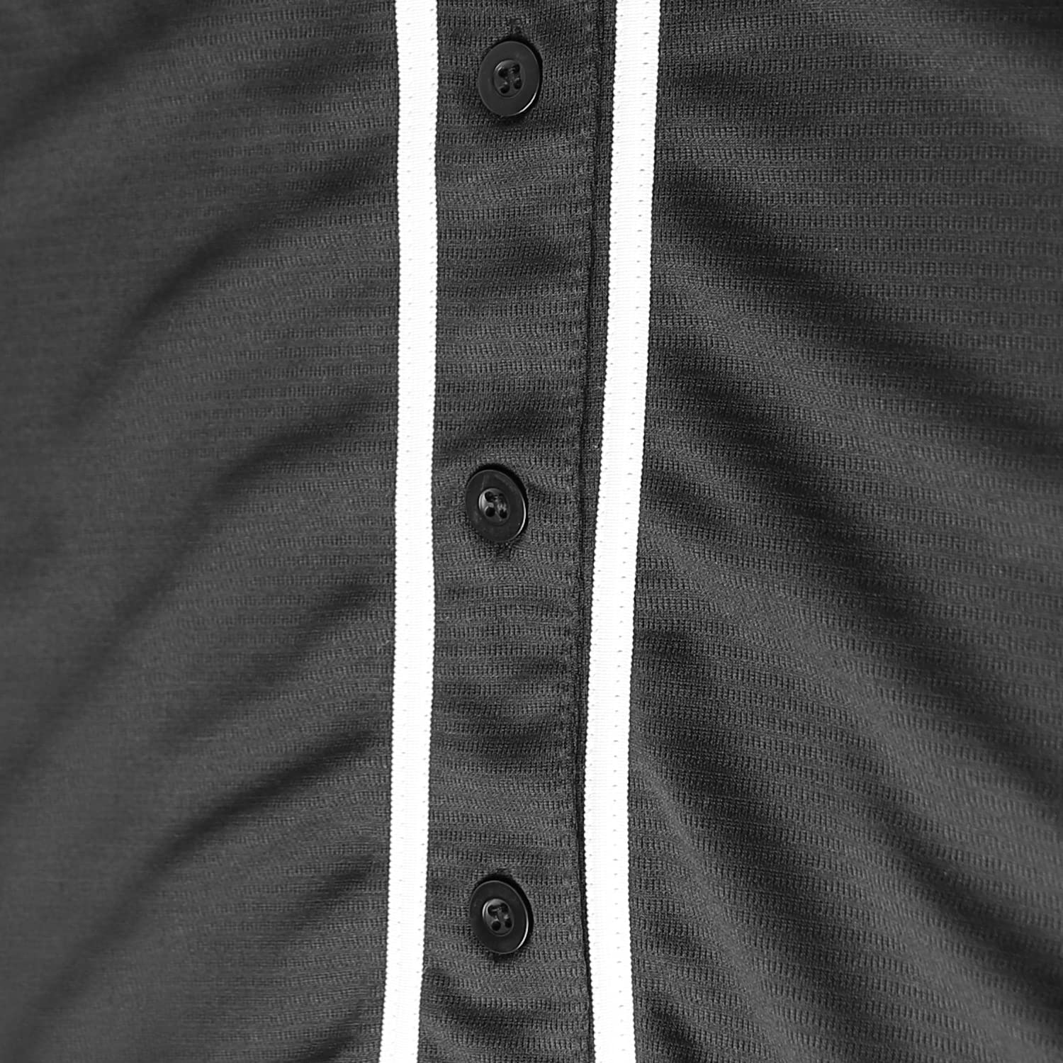 Blanko-Baseballtrikot, Button-Down-Shirt, Herren, Hip-Hop, einfarbig, kurzärmelig, Sport-T-Shirt, Größe S-3XL