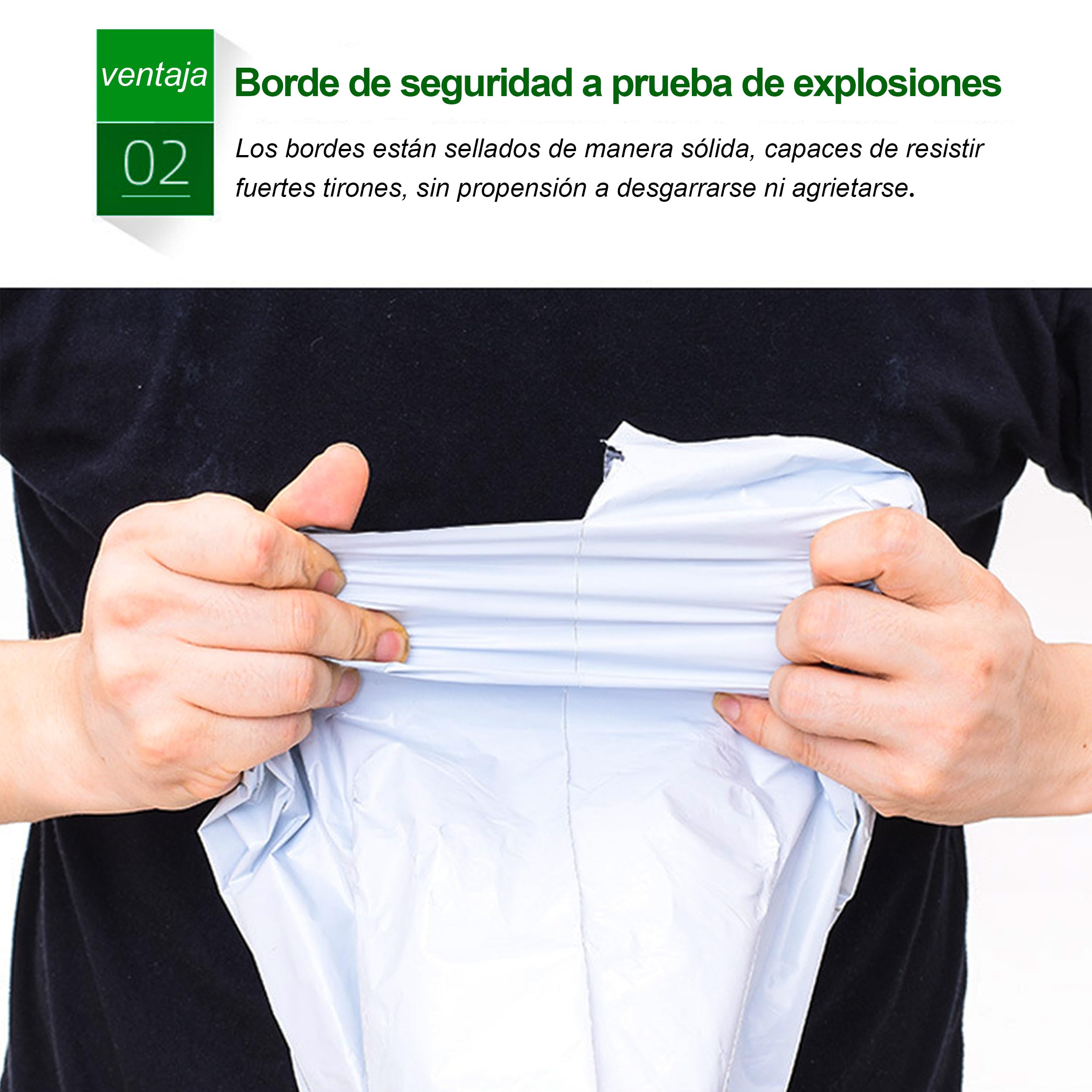 Bolsas de Envío - Sobres Autoadhesivos Blancos, Resistentes al Agua y al Desgarro, Ideales para Ropa y Envíos Logísticos (38x52 cm, 200 Piezas)