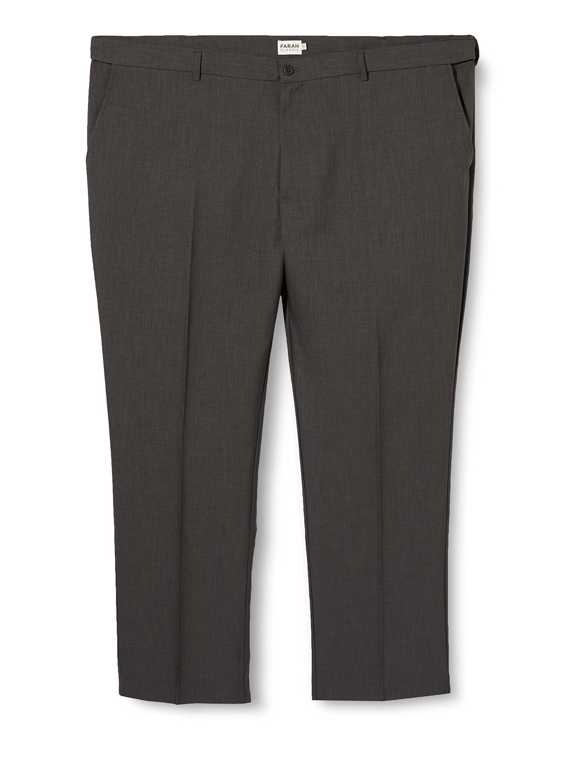 Farah Classic Men's Roachman Trousers, Charcoal, 48W 29L UK