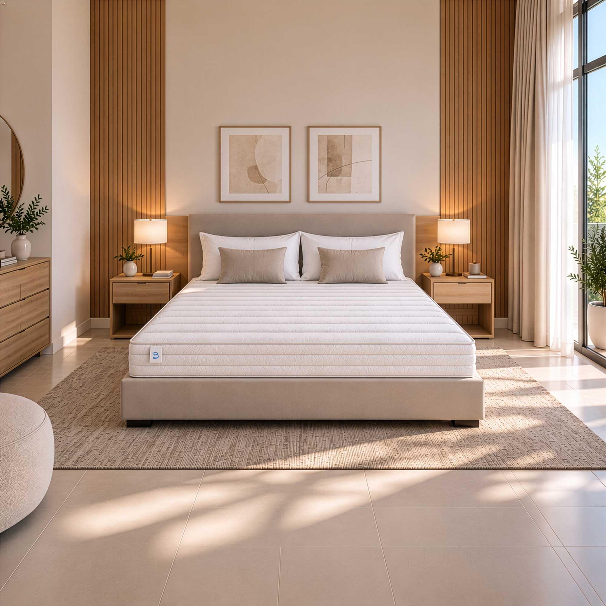 Baldiflex Vulpix H24 Materasso Ignifugo in Poliuretano ad Alta Densità, H 24 cm, 160 x 190 cm, Rigidità Alta, per Hotel e Strutture Ricettive