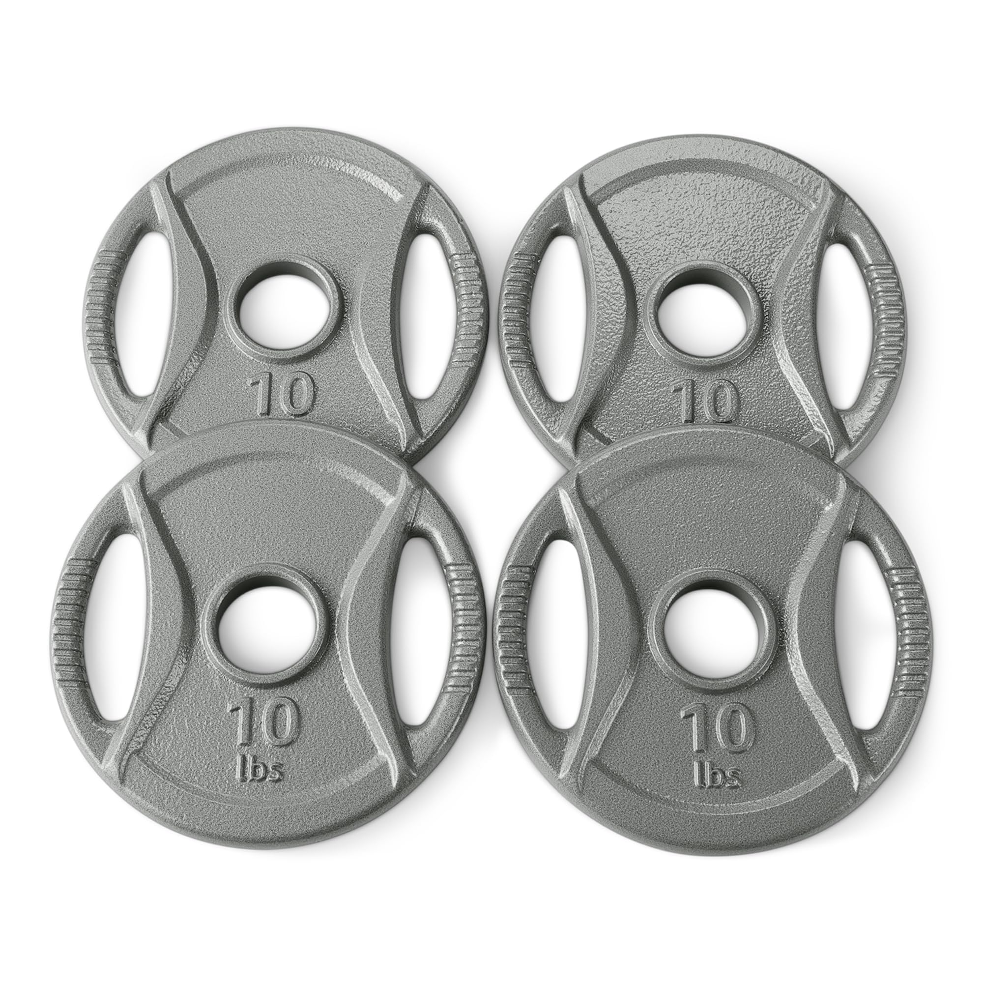 Amazon Basics 2-Inch Olympic Cast Iron Grip Weight Plates