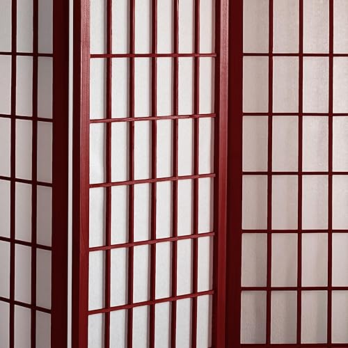 Miniatura 4 de Pantalla Shoji para ventana corta de 4 pies, palisandro - 3 paneles