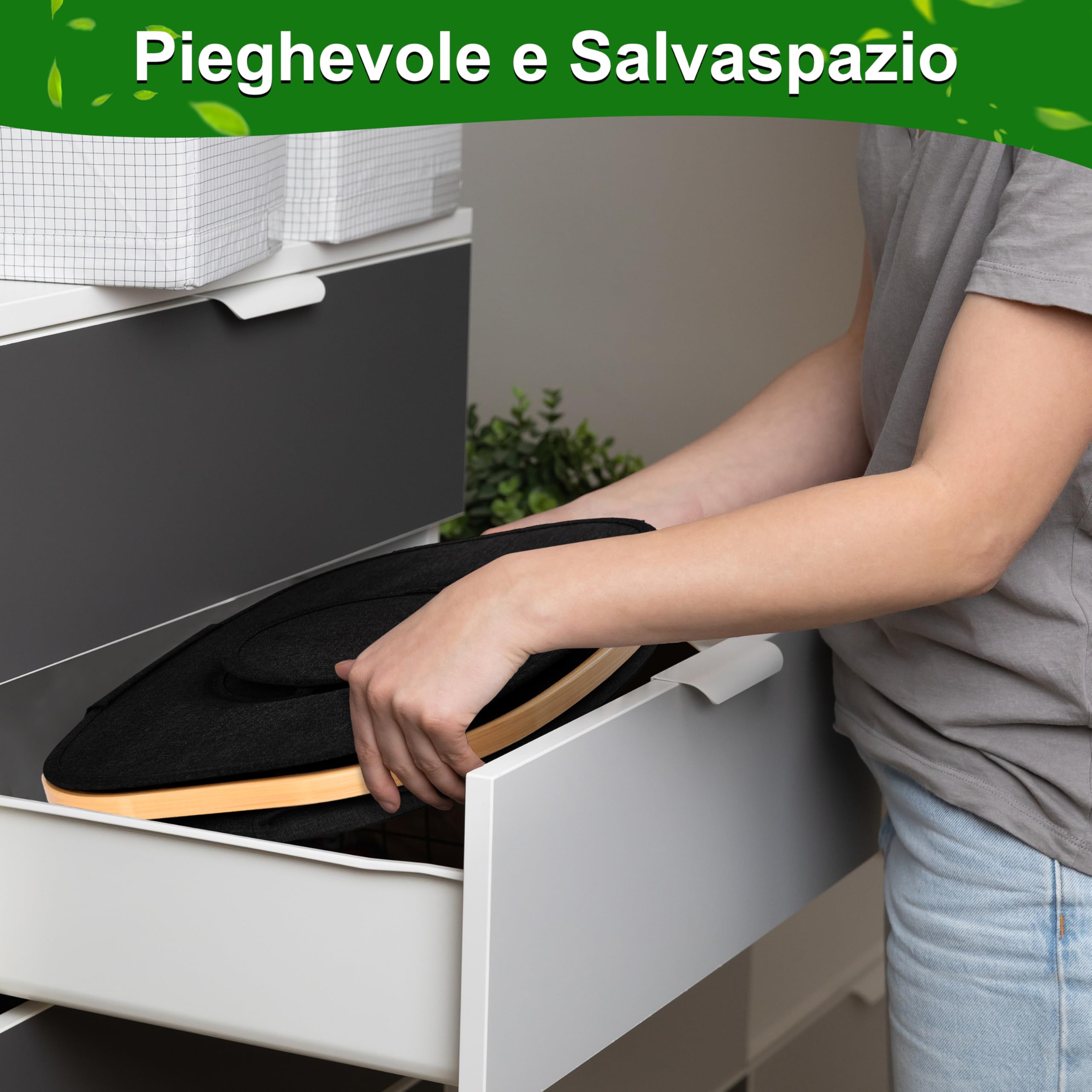IEEILULU Raccoglitore di Bottiglie, 100L Pattumiera Differenziata per Bottiglia Plastica Bottiglia Vetro, Contenitori Raccolta Differenziata Interno, Bidone Raccolta con Foro per Cucina (Nero, 110L)